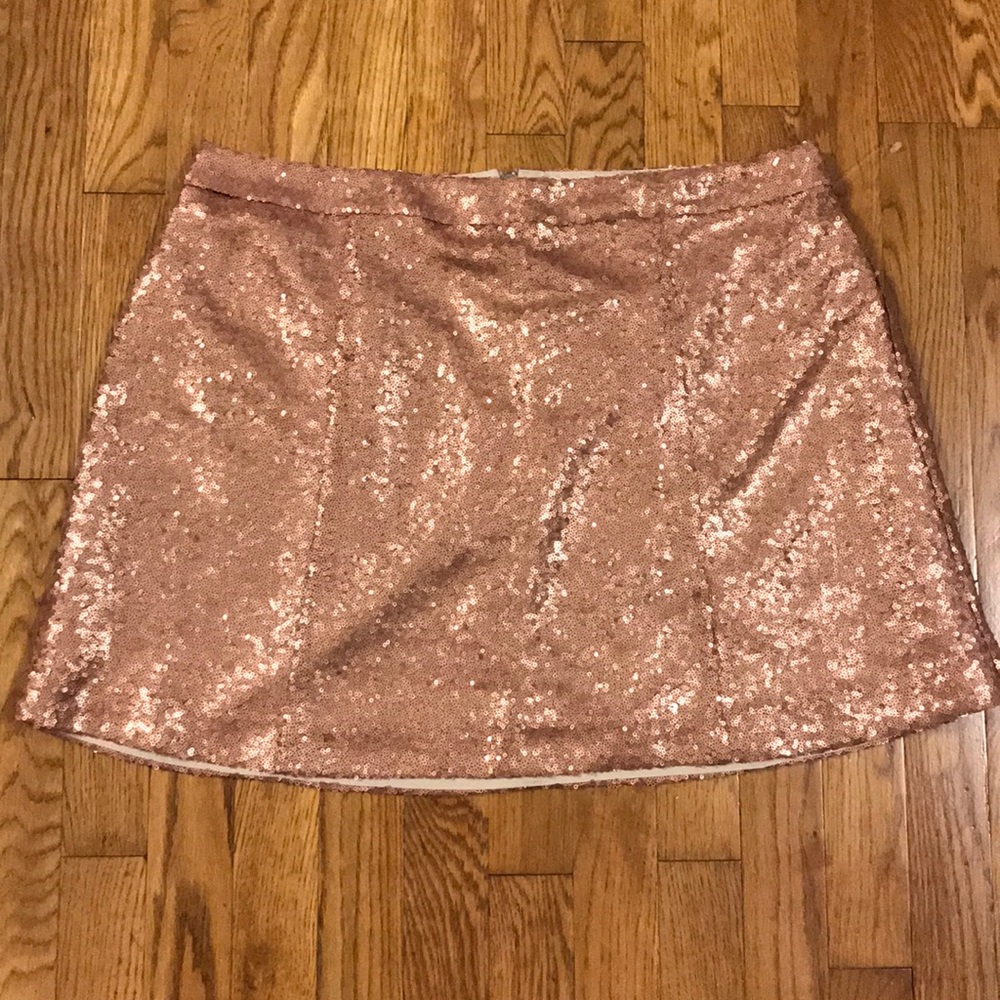 Rose Gold Sequin Skirt
